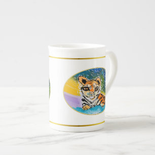 Caneca De Porcelana Baby Tiger "Art by Kids"