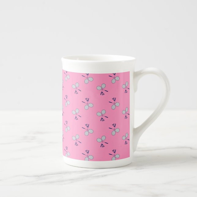 Caneca De Porcelana Badminton Racquet Pink (Direita)