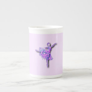 Caneca De Porcelana Ballerina Art Purple Dance - Dançarina Balé