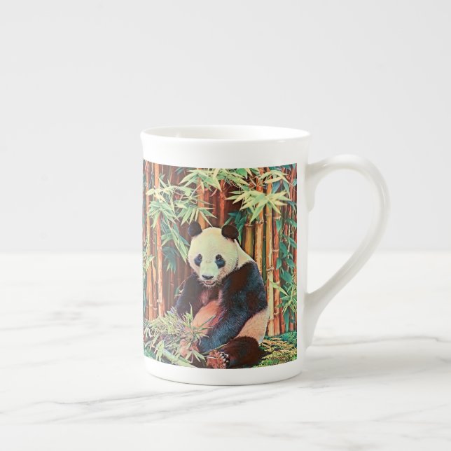Caneca De Porcelana Bamboo Panda (Direita)