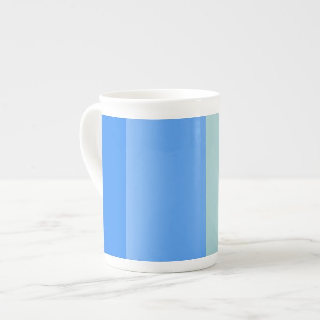 Caneca De Porcelana Bandas Azuis (Frente Esquerda)