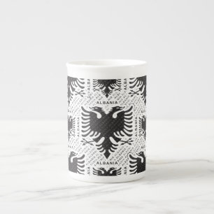 Caneca De Porcelana Bandeira albanesa 3