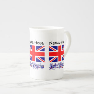 Caneca De Porcelana Bandeira Britânica do Reino Unido Personalização P