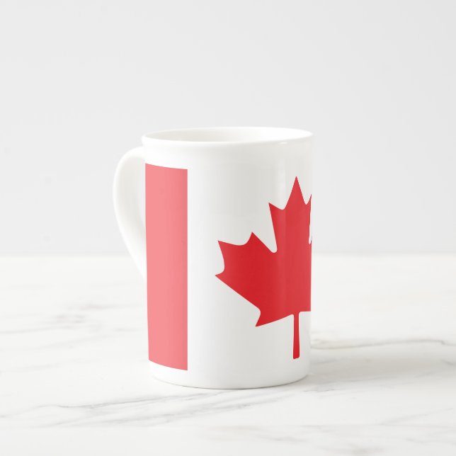Caneca De Porcelana Bandeira canadense (Frente Esquerda)