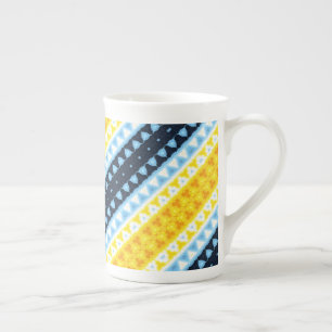 Caneca De Porcelana Bandeira do Orgulho Boho Groovy Geométrico Abstrat