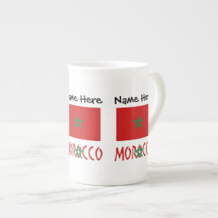 Caneca De Porcelana Bandeira marroquina personalizada