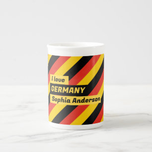 Caneca De Porcelana Bandeira Patriótica Alemã Personalizada