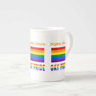Caneca De Porcelana Bandeira Personalizada do Orgulho Gay Arco-Íris LG