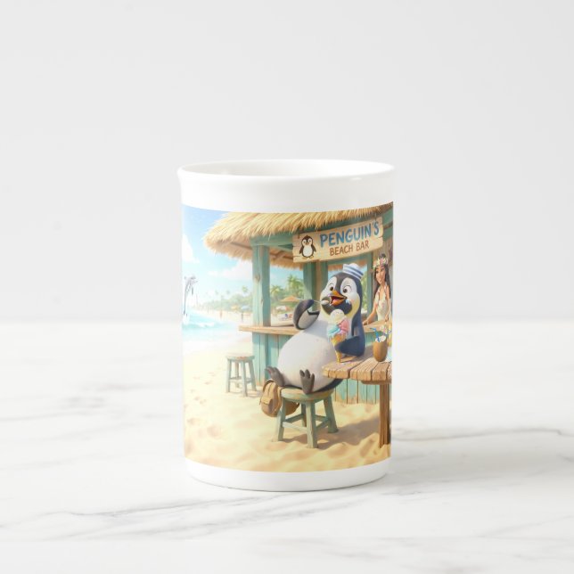 Caneca De Porcelana Bar da Praia do Pinguim (Frente)