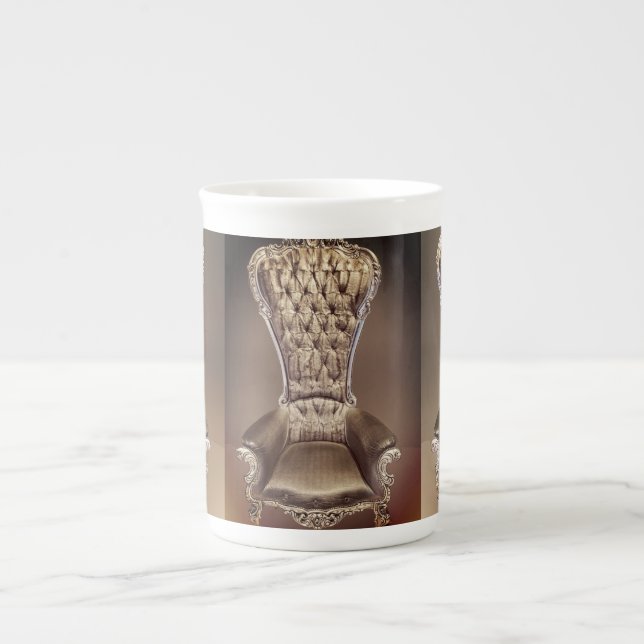 Caneca De Porcelana Beige Throne (Frente)