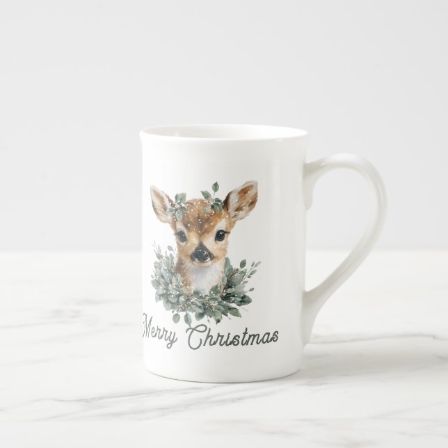 Caneca De Porcelana Bela Bebê De Natal (Direita)