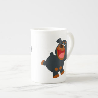 Caneca De Porcelana Bela Brincadeira Bebê Rottweiler