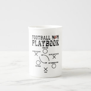 Caneca De Porcelana Bela Playbook de Futebol da Mãe