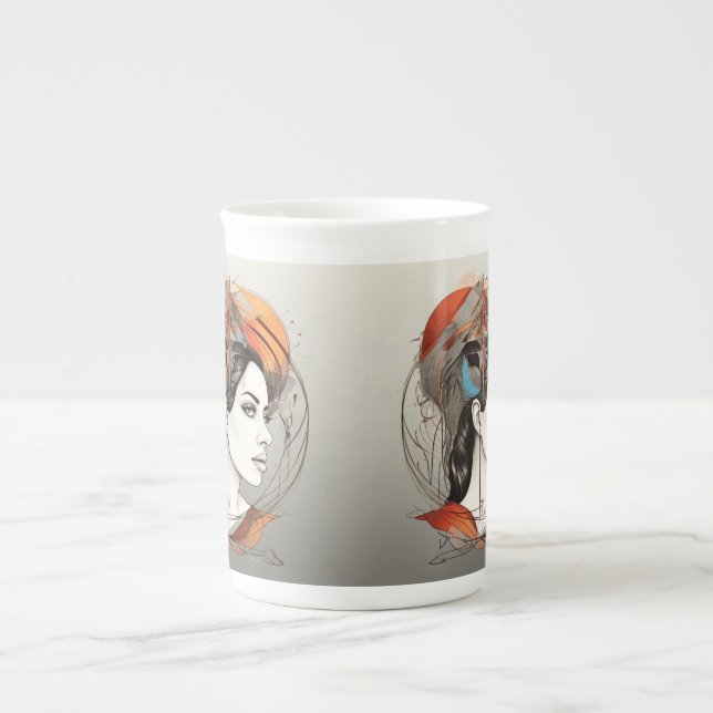 Caneca De Porcelana beleza revelada (Frente)