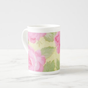 Caneca De Porcelana Beleza rosa Ossos Ossos China Mug