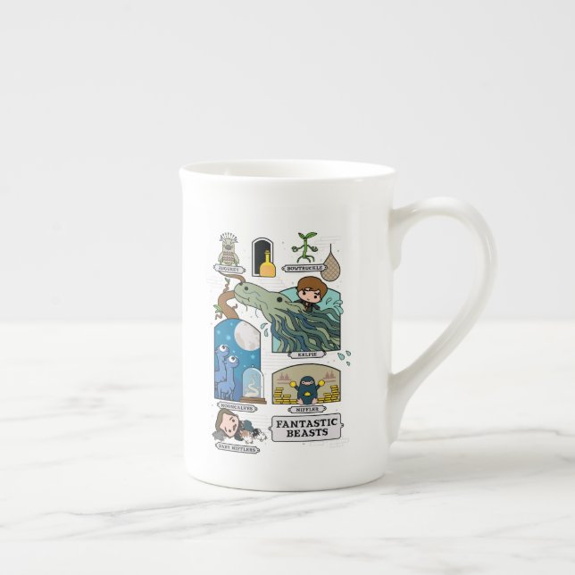 Caneca De Porcelana Bestas De Cartoons Em Habitats (Direita)