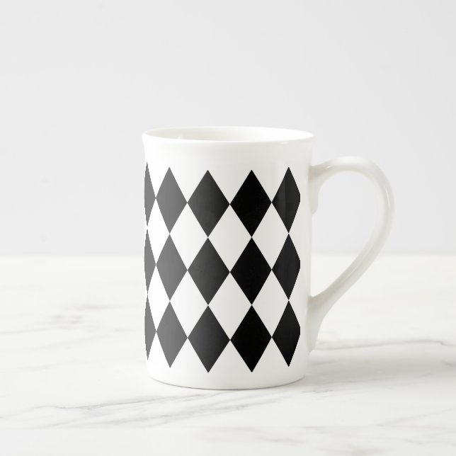 Caneca De Porcelana Black Harlequin (Direita)
