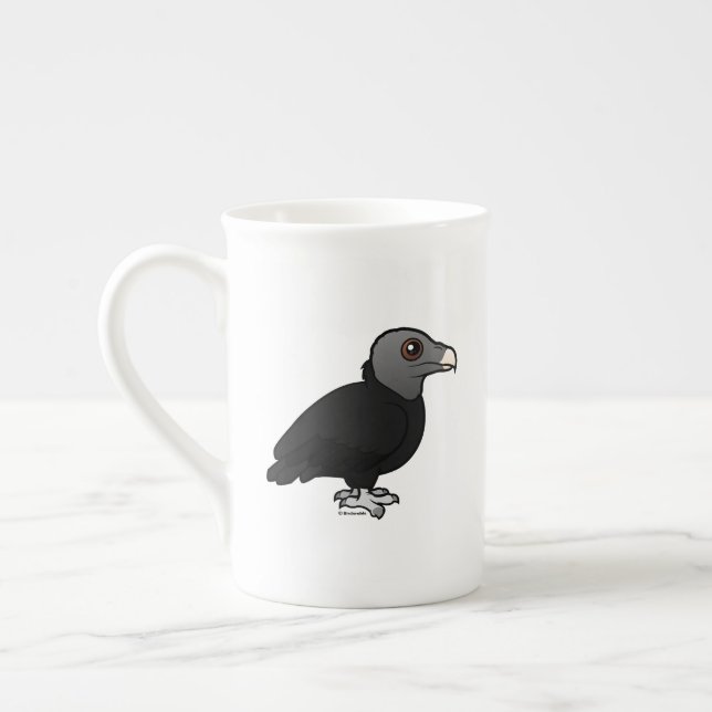 Caneca De Porcelana Black Vulture Bone China Mug (Esquerda)