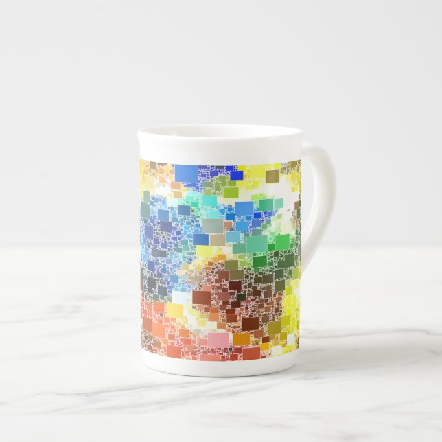 Caneca De Porcelana Bloco flutuante Festivo Trabalho de arte (Frente Esquerda)