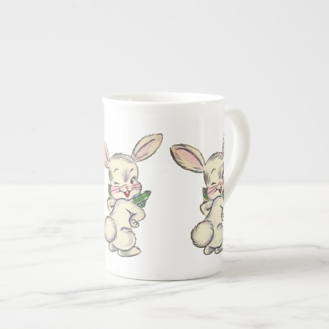 Caneca De Porcelana Blony Rabbit Mug Cup Bone China (Frente Esquerda)