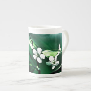 Caneca De Porcelana Blossomas de Cereja Branca
