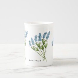 Caneca De Porcelana Blue Buds Bone china Mug