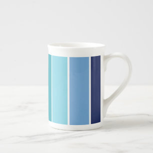 Caneca De Porcelana Blue Striped