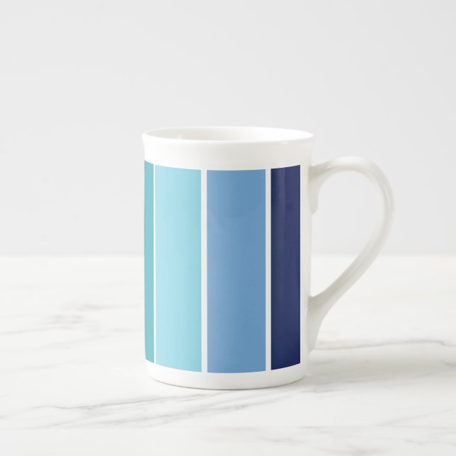 Caneca De Porcelana Blue Striped (Direita)