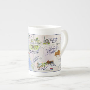 Caneca De Porcelana Boa vinda ao mapa do búfalo