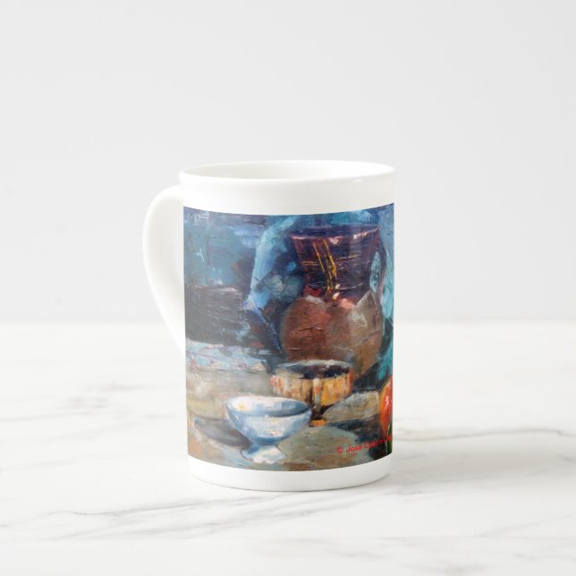 Caneca De Porcelana Bodegón a espátula (Frente Esquerda)