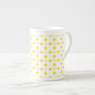 Caneca De Porcelana Bolinhas amarelas, padrão de Bolinhas, pontos, pon