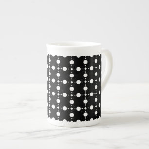Caneca De Porcelana Bolinhas brancas, padrão de Bolinhas, pontos, pont