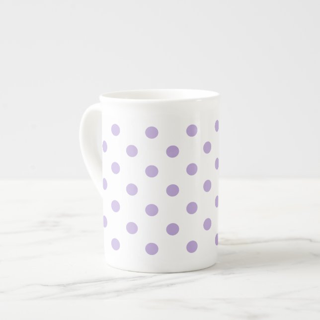 Caneca De Porcelana Bolinhas da lavanda da casa de campo (Frente Esquerda)