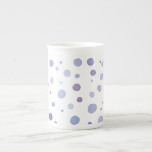 Caneca De Porcelana bolinhas pintadas à mão
