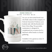 Caneca de Porcelana Bone China Booktrovert