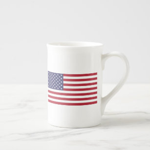 Caneca De Porcelana Bone China Mug com bandeira dos EUA
