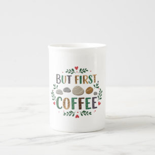 Caneca De Porcelana Bone China Mug para Amantes de Café