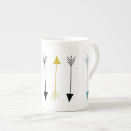 Caneca De Porcelana Bone China Mug - Setas Tribais