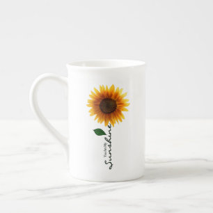 Caneca De Porcelana Bone China Mug - Você É Meu Sol