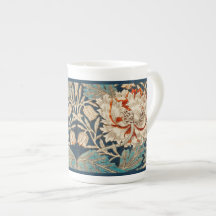 BONE CHINA MUG : WILLIAM MORRIS : HONEYSUCKLE