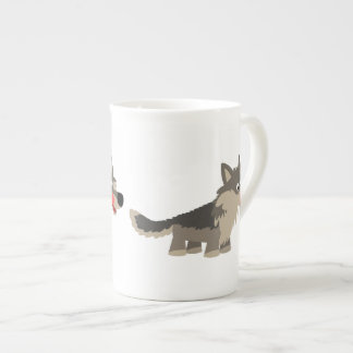 Caneca De Porcelana Bone China Tumg de Lobo Faminto Furioso
