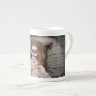 Caneca De Porcelana Boneca assustadora do SlipperyJoe