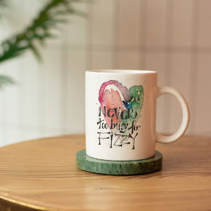 Caneca De Porcelana Bonita garota 'Nunca muito ocupada para a fizzy'