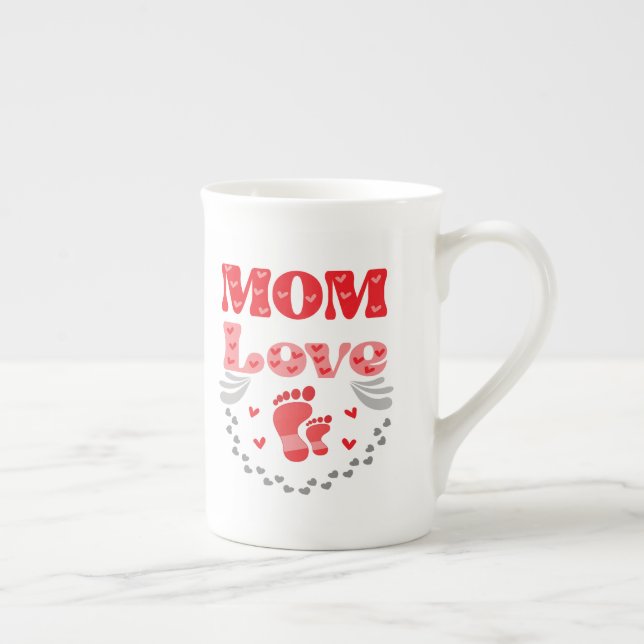 Caneca De Porcelana Bonita Mãe Amor (Direita)
