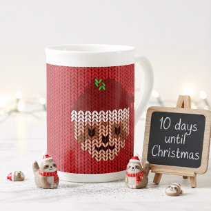 Caneca De Porcelana Bonito Natal Monograma Osso China Mug