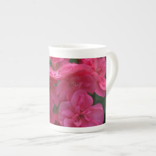 Caneca De Porcelana Bonito Rosa Geranium Bone China Jumbo Mug