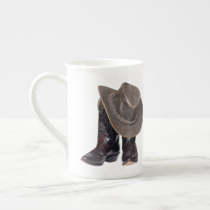 Caneca De Porcelana Boots and Hat do Cowboy
