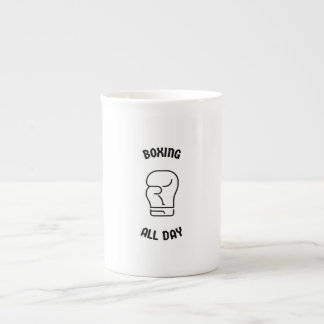 Caneca De Porcelana Boxing o dia todo