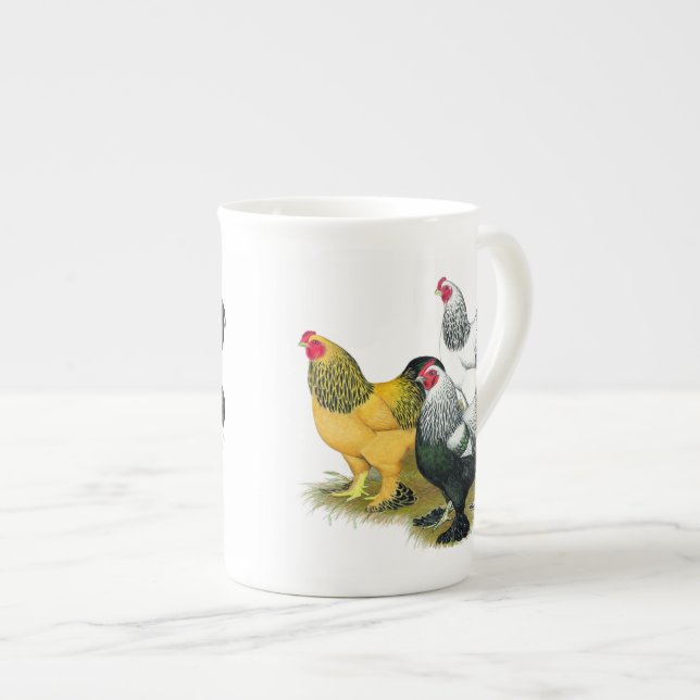 Caneca De Porcelana Brahmas Three Roosters (Frente Esquerda)