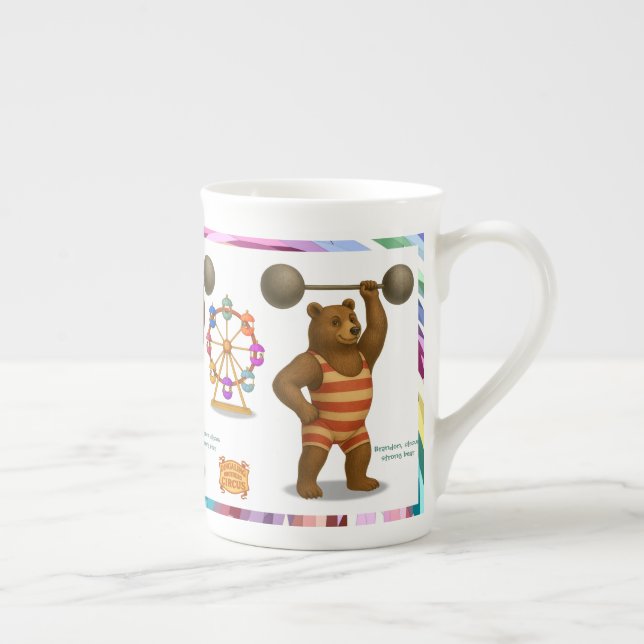 Caneca De Porcelana Brandon, urso forte do circo (Direita)